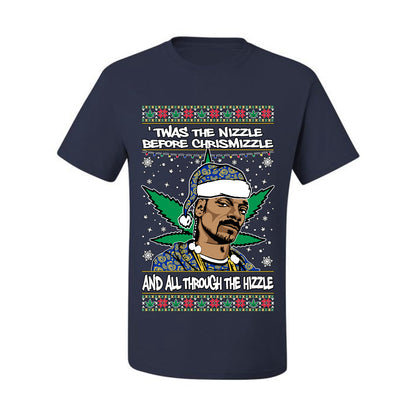 Ugly  Christmas T-shirt "'Twas The Nizzle Before Chrismizzle"  Snoop Xmas Ugly Christmas T-shirt  Ugly Christmas  Men's T-Shirt