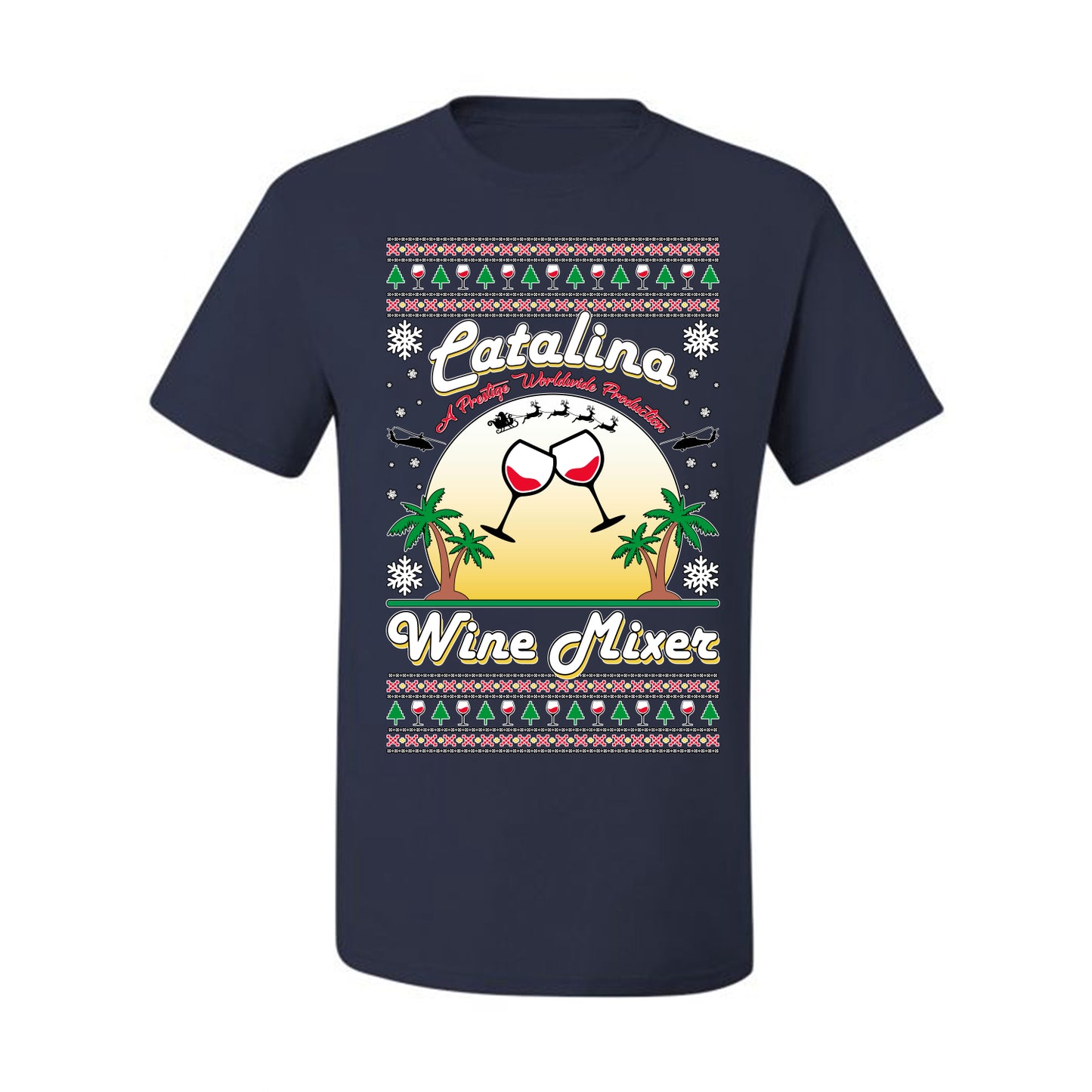 Men's Graphic T-Shirt Ugly Xmas Tshirt, Catalina Wine Mixer Boats and Hoes Step Brothers, Ugly Christmas Tshirt Men's Graphic T-Shirt Ugly Christmas  Men's T-Shirt