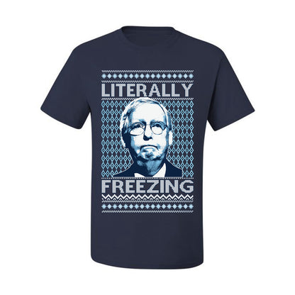 Literally Freezing McConnell , Merry Christmas Tee, Ugly Christmas,  Sweater Men's T-Shirt