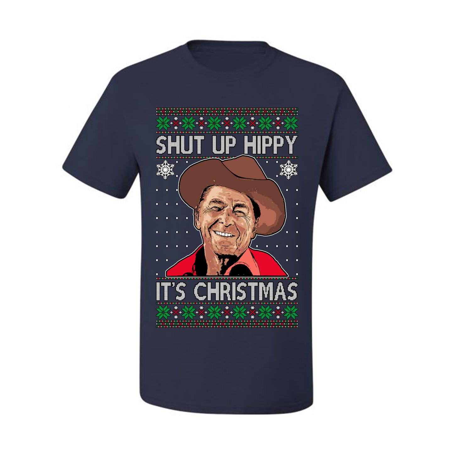 Shut Up Hippy It's Christmas , Merry Christmas Tee, Ugly Christmas,  Sweater Men's T-Shirt