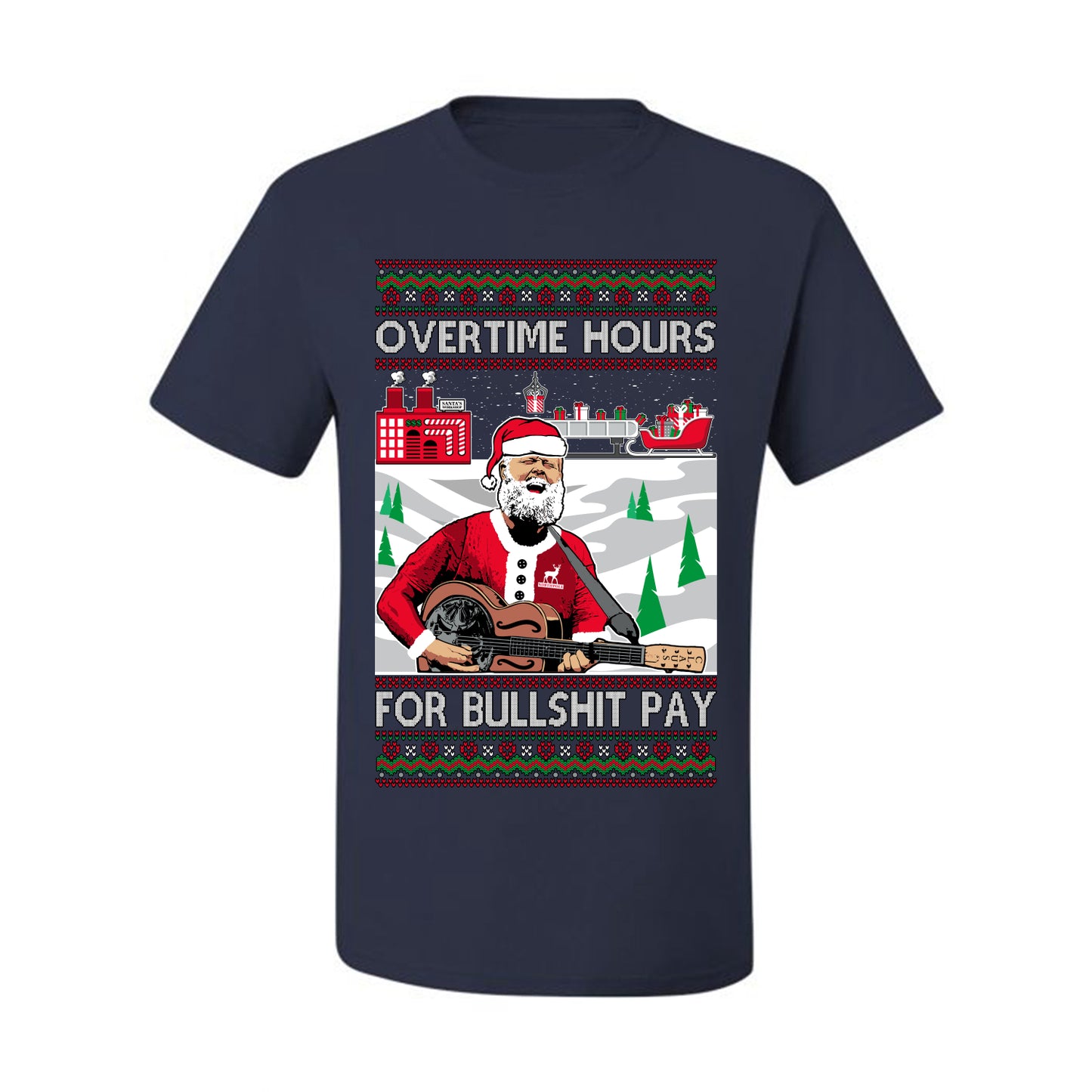 Overtime Hours Rich Men North of Richmond, Christmas Gifts, Funny Xmas Gift Idea, Ugly Christmas Sweater Men's T-Shirt