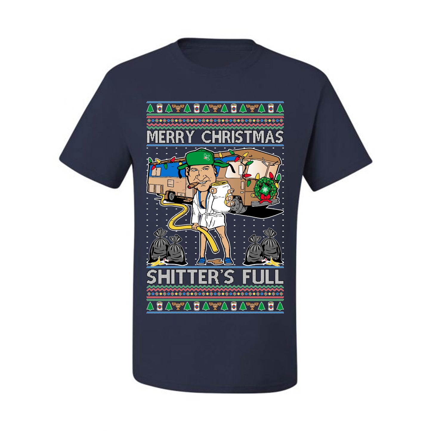 Merry Christmas Shitter's Full Ugly Christmas Sweater, Christmas Gifts, Funny Xmas Gift Idea, Men's T-Shirt