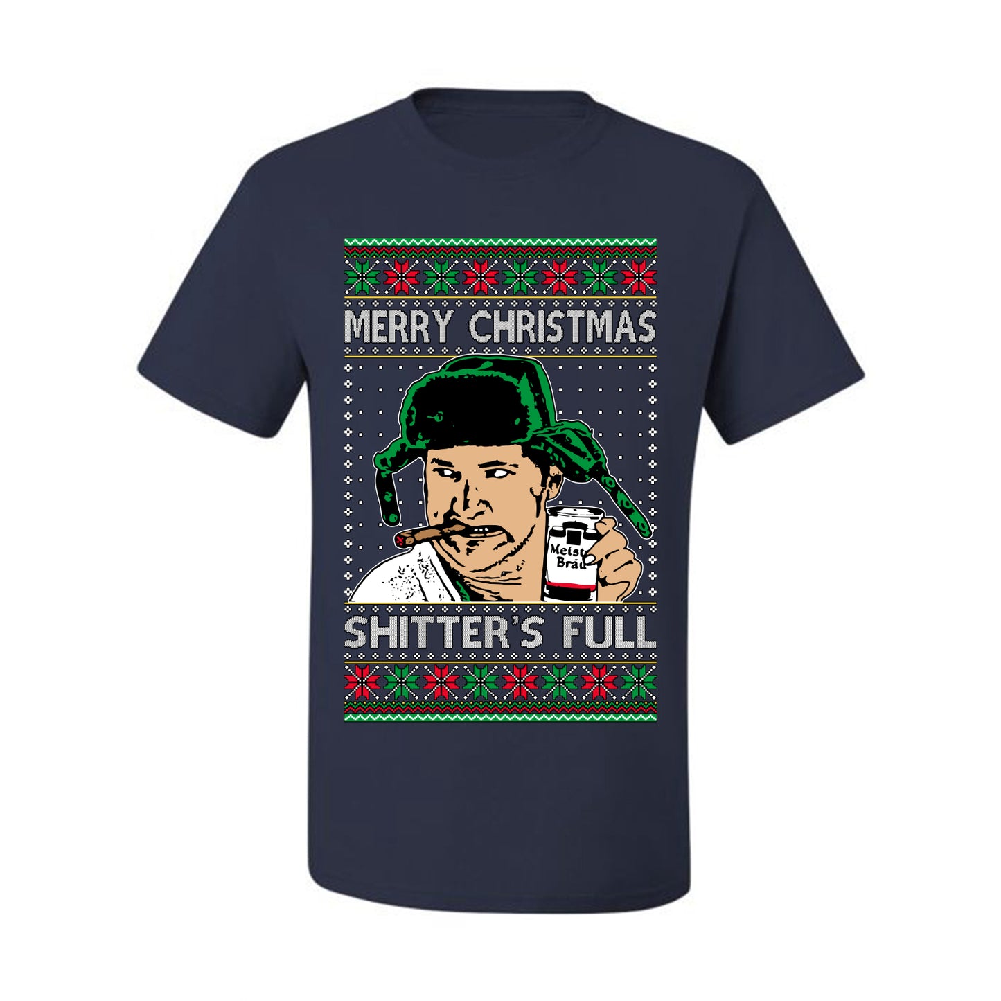 Shitter's Full Cousin Eddie Christmas Family Vacation Ugly Christmas Sweater, Christmas Gifts, Funny Xmas Gift Idea, Men's T-Shirt