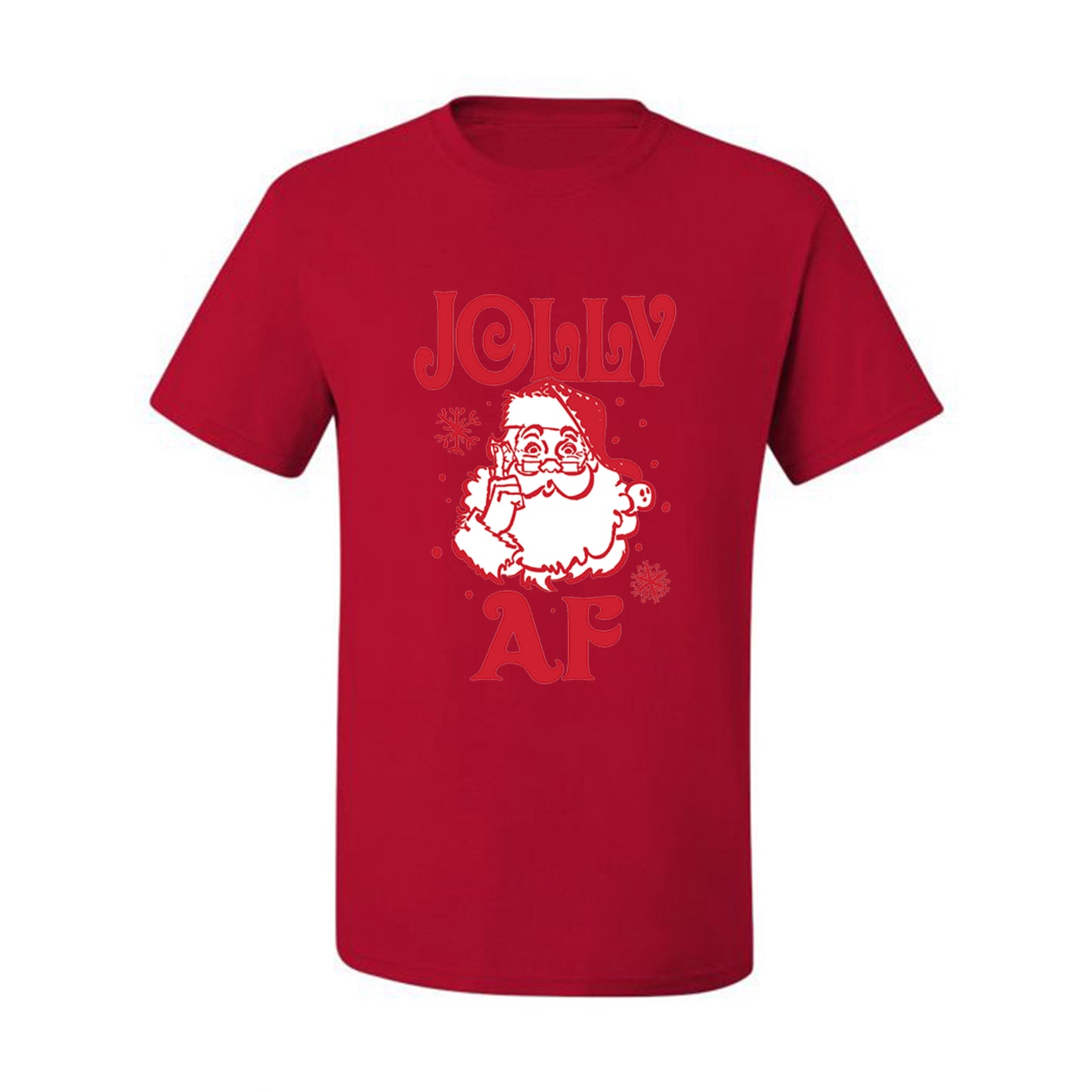 Christmas Santa Jolly AF Ugly Christmas Tshirt Men's Graphic T-Shirt Ugly Christmas  Men's T-Shirt