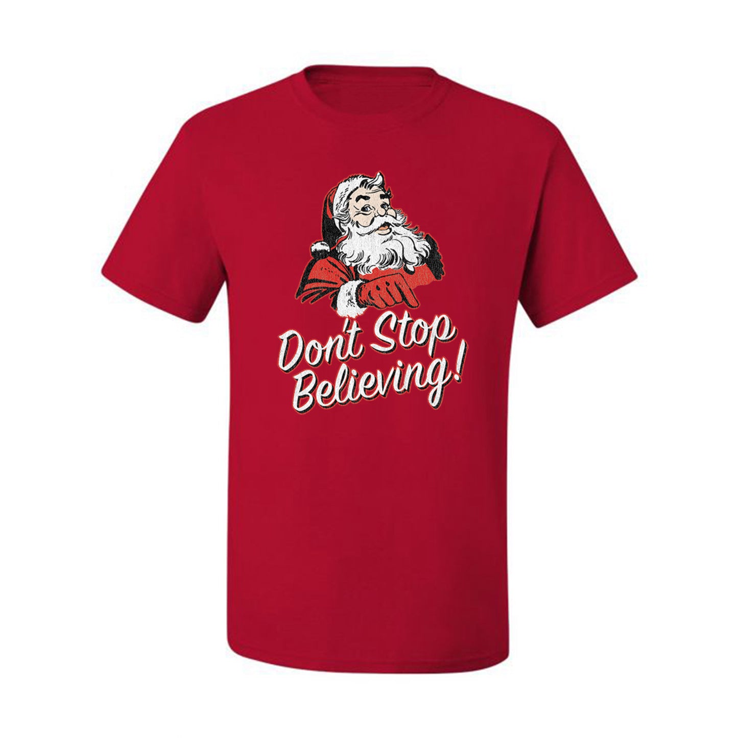 Men's Graphic Christmas T-Shirt Santa Dont Stop Believing  Ugly Christmas T-shirt  Ugly Christmas  Men's T-Shirt