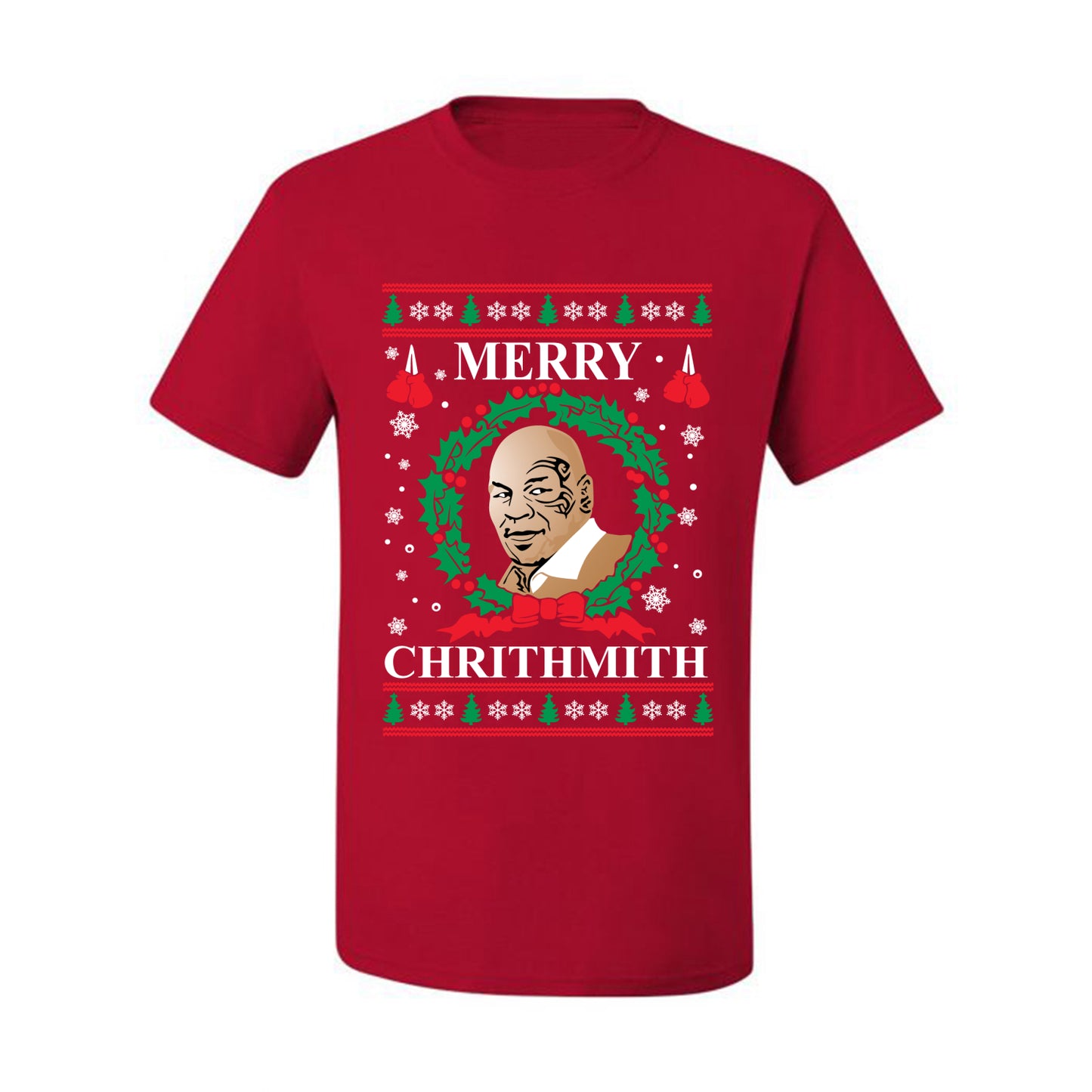 Mike Tyson  Ugly T-shirt Merry Chrithmith Ugly Christmas T-shirt  Ugly Christmas  Men's T-Shirt