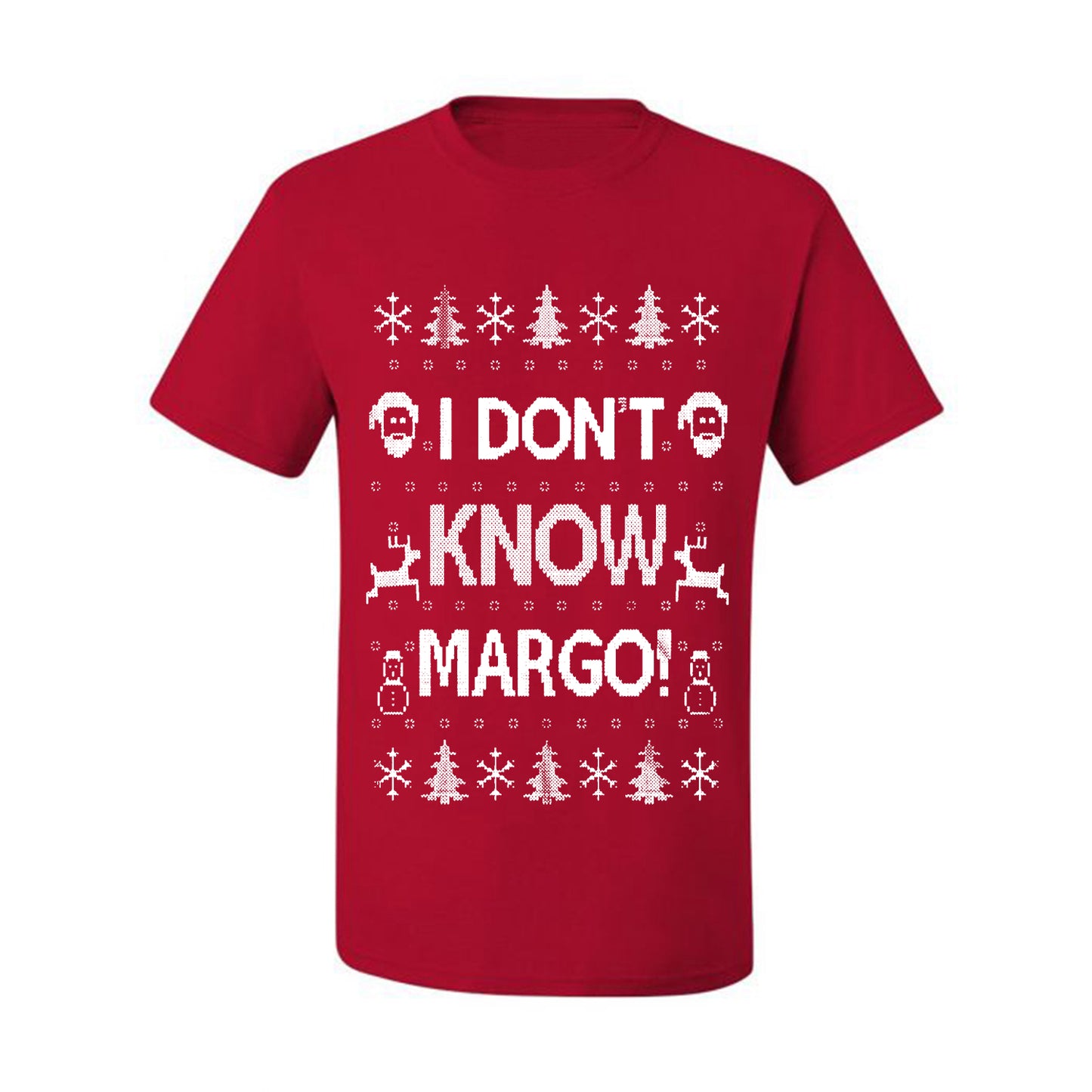 Men's Ugly Holiday Wild Bobby I Don't Know Margo Ugly Christmas T-shirt  Ugly Christmas  Men's T-Shirt