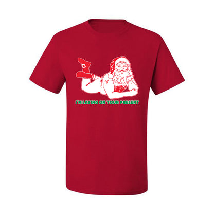 Christmas  "Sexy Santa Im Laying on your Present" Ugly Christmas Tshirt Men's Graphic T-Shirt Ugly Christmas  Men's T-Shirt