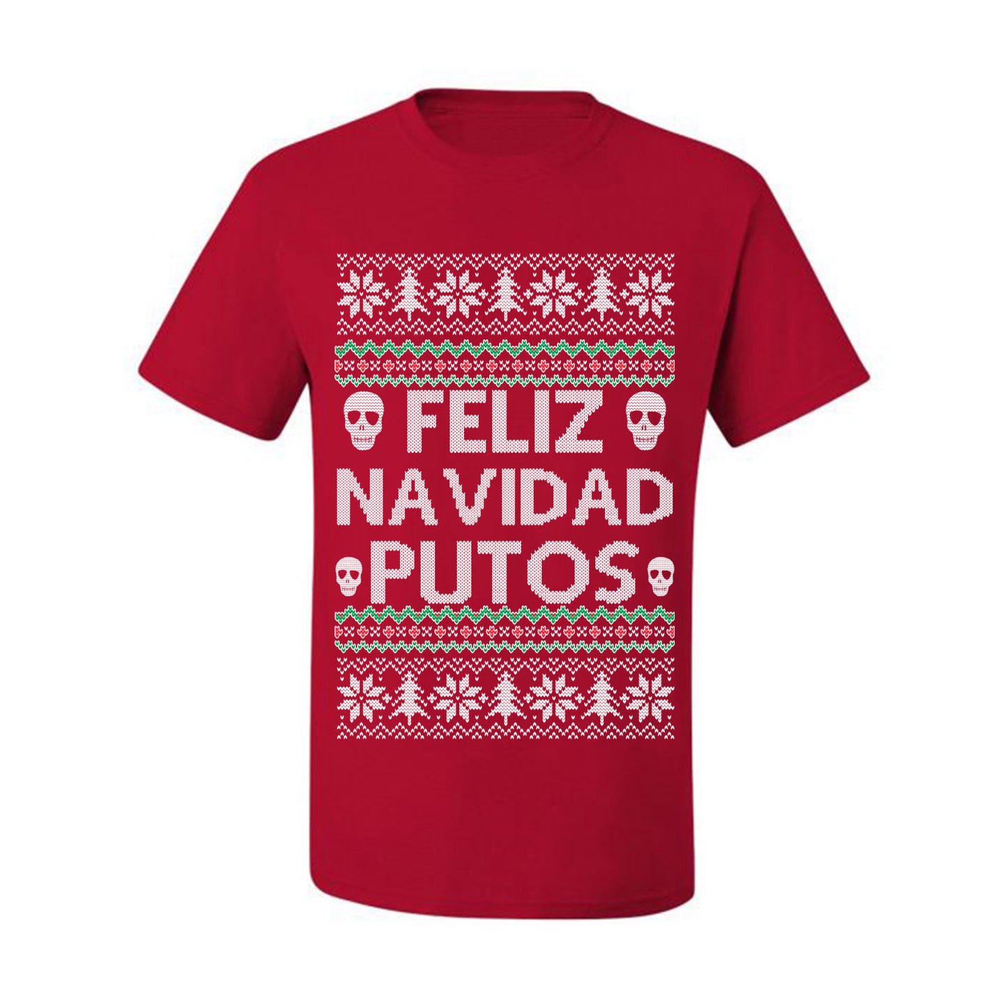 Men's Ugly Xmas  Shirt Feliz Navidad Putos Ugly Christmas Tshirt Men's Graphic T-Shirt Ugly Christmas  Men's T-Shirt
