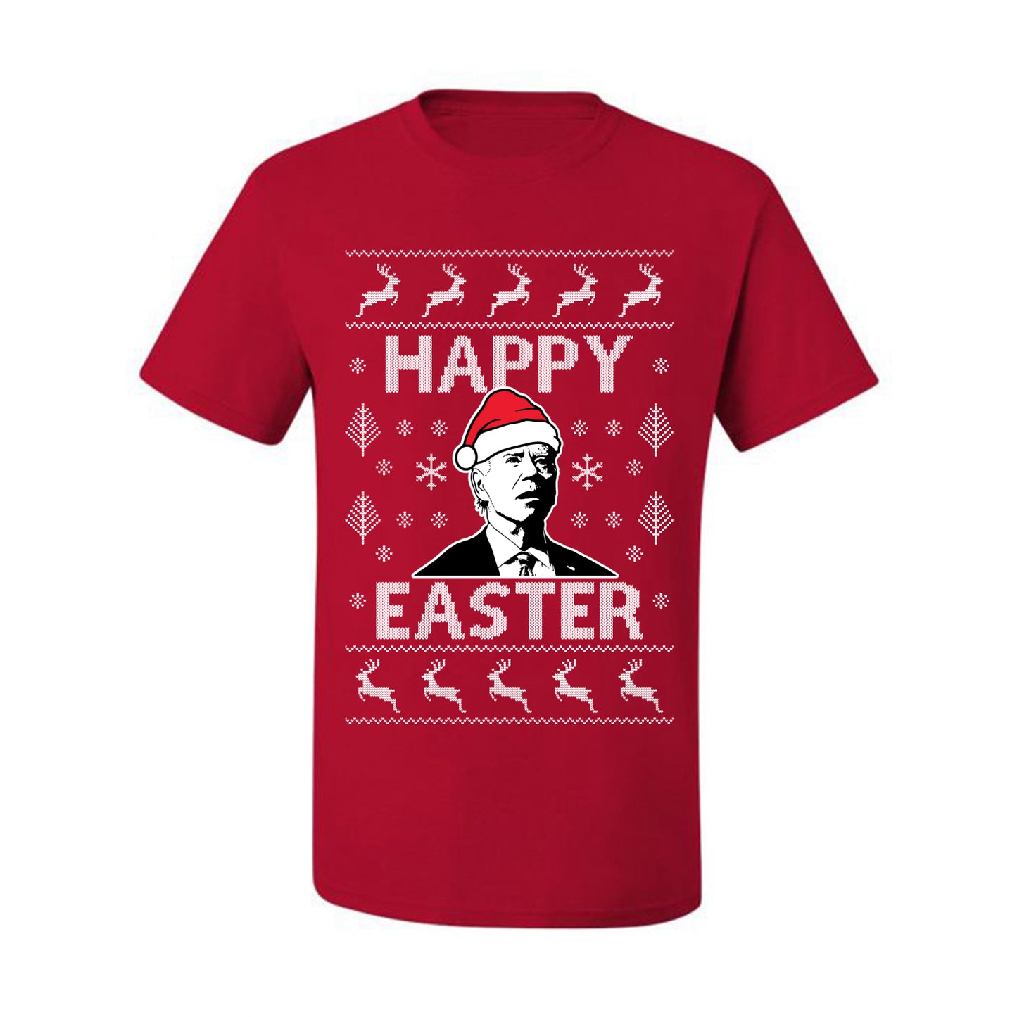Ugly Xmas Tshirt , Biden Happy Easter Ugly Christmas Tshirt Men's Graphic T-Shirt Ugly Christmas  Men's T-Shirt