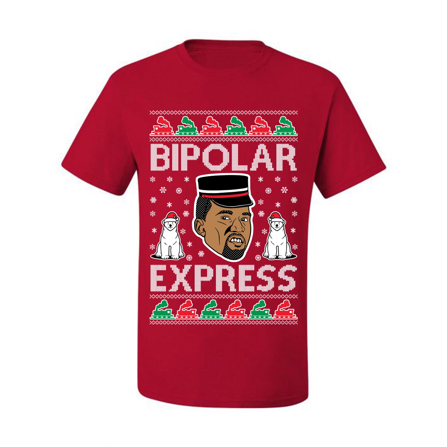Funny Ugly Xmas Holiday T-shirt  Bipolar Express Ye Bipolar Express Ye Premium  Ugly Christmas T-shirt  Ugly Christmas  Men's T-Shirt