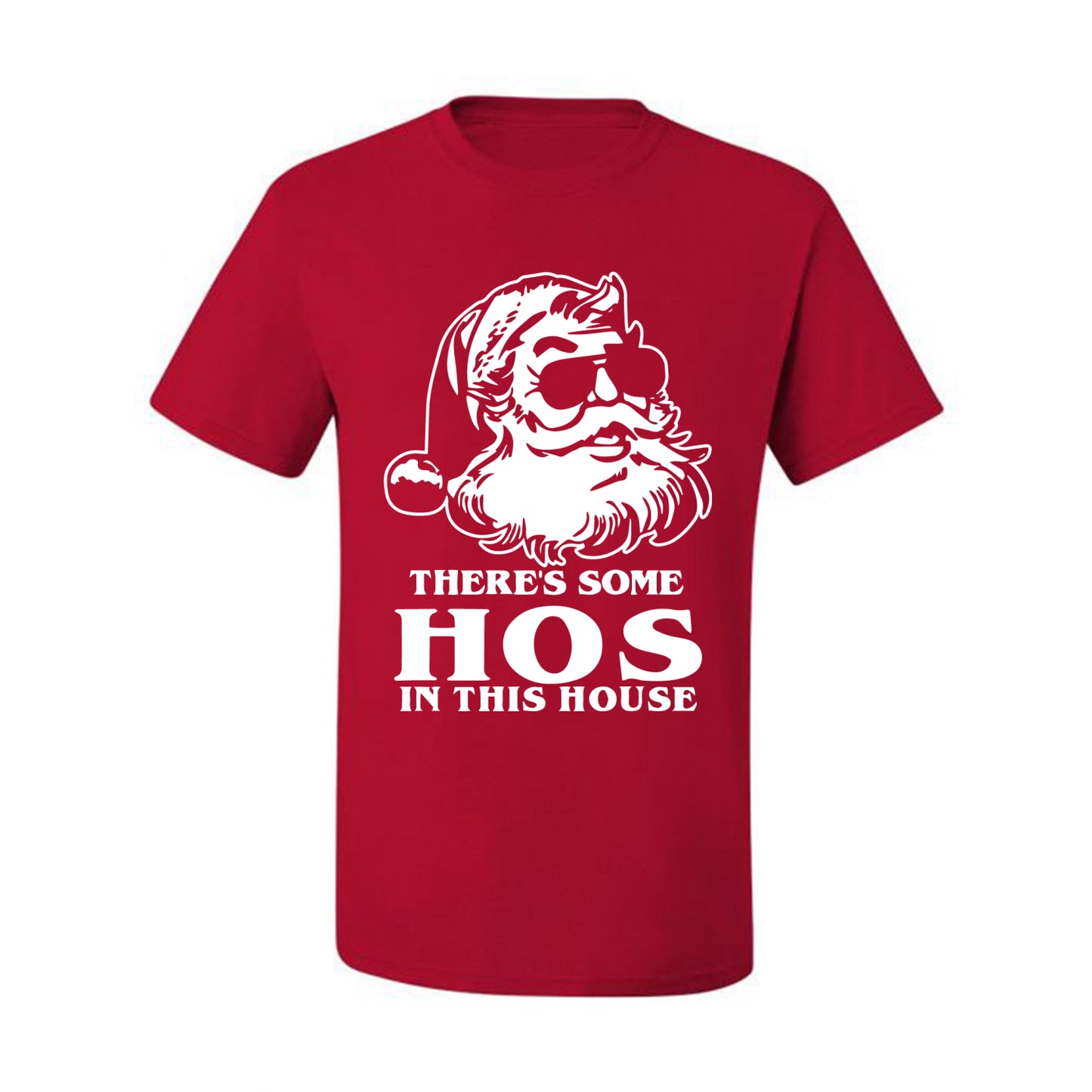 There's Some Hos In This House Ugly Christmas Tshirt Men's Graphic T-Shirt Ugly Christmas  Men's T-Shirt