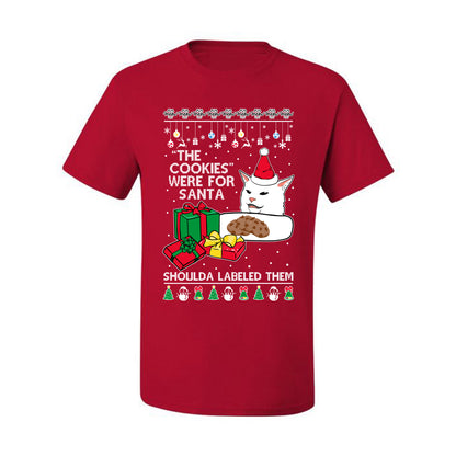 Cat Meme The Cookies Were For Santa Cute Xmas Meme, Christmas Gifts, Funny Xmas Gift Idea, Ugly Christmas Sweater Men's T-Shirt
