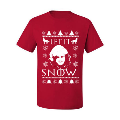 Graphic GoT Ugly Christmas  T-shirt Let It Snow Jon Snow Stark Ugly Christmas T-shirt  Ugly Christmas  Men's T-Shirt