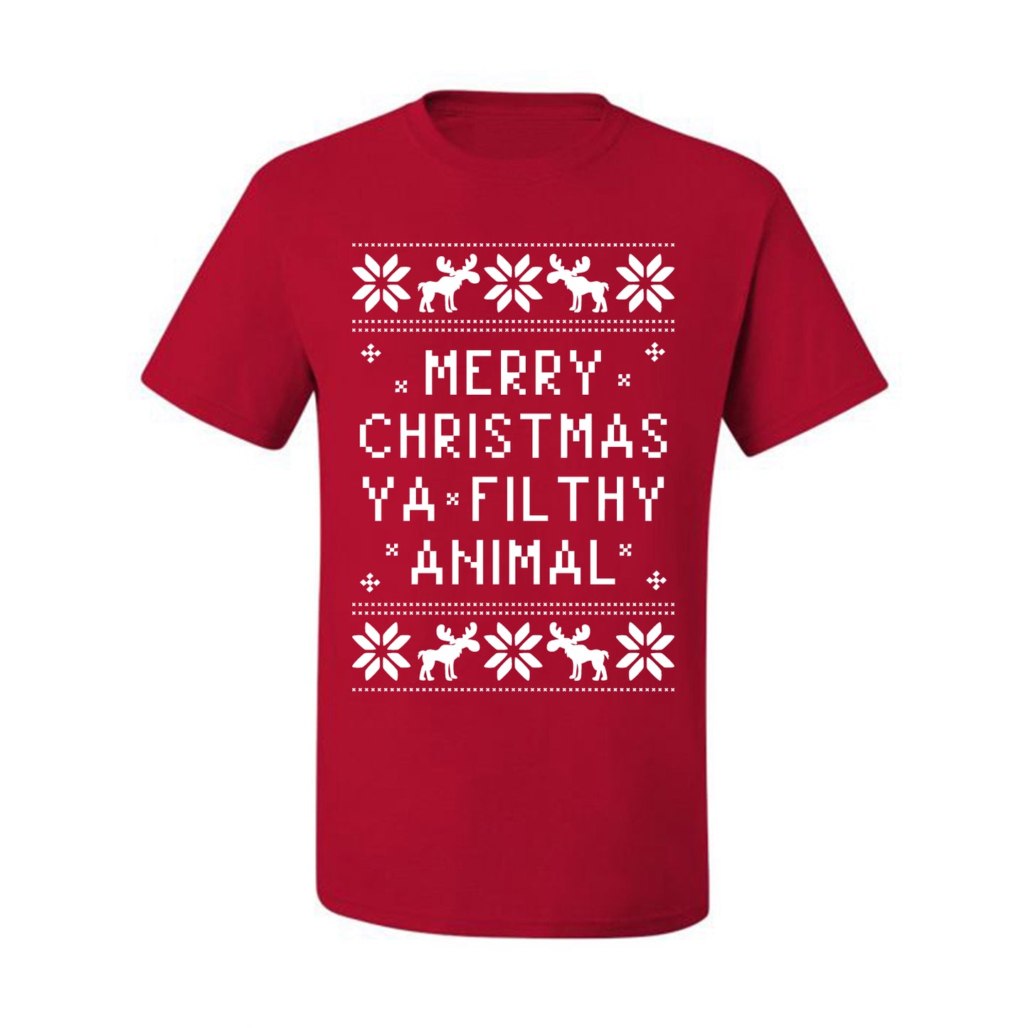 Baby's Ugly Christmas Bodysuit T-shirt Kids Girls Boys Infant Merry Christmas Ya' Filthy Ugly Christmas T-shirt  Ugly Christmas  Men's T-Shirt