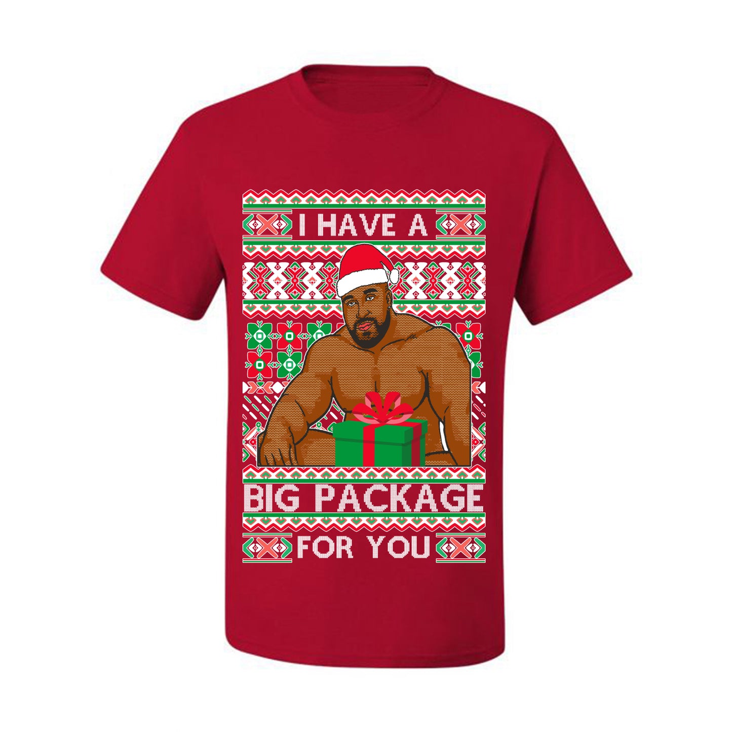 Meme Christmas Ugly T-shirt Barry Wood I have a Big Package Ugly Christmas T-shirt  Ugly Christmas  Men's T-Shirt