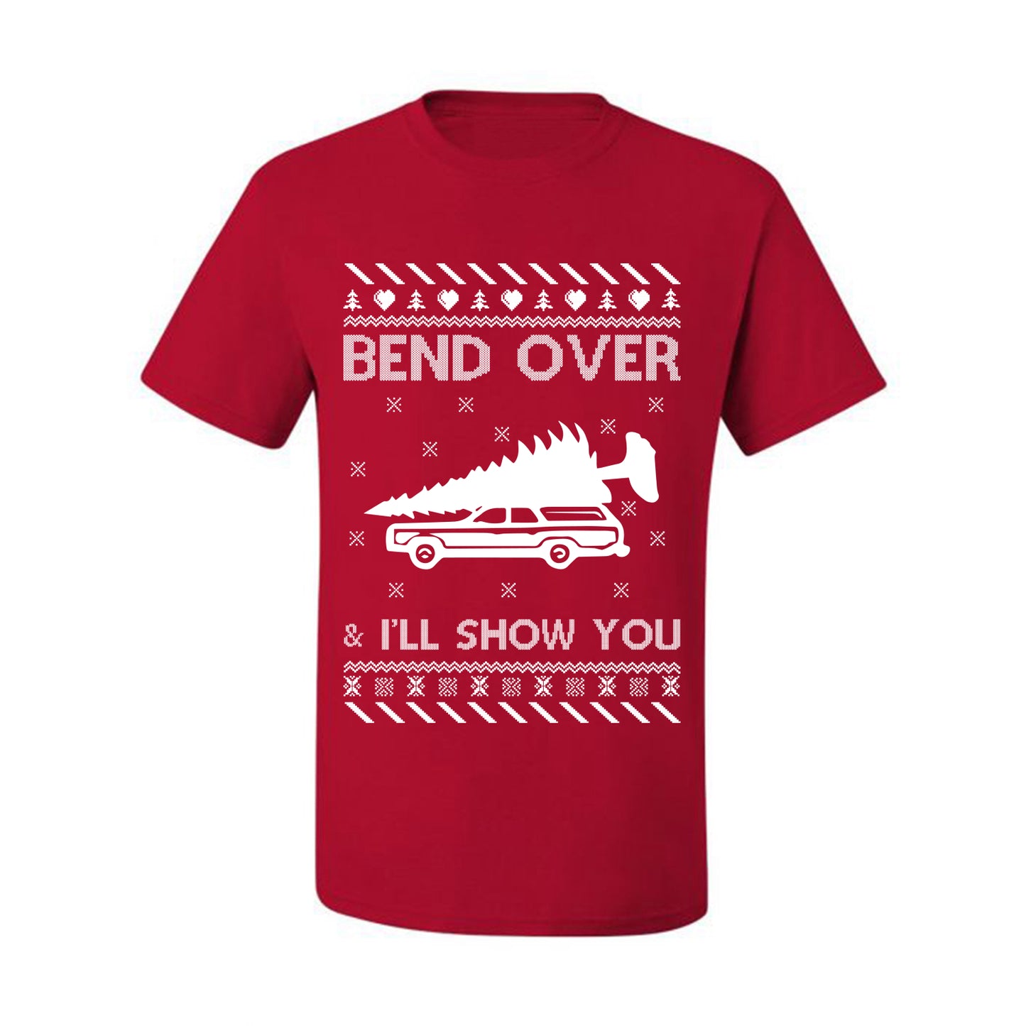 Ugly Xmas Tshirt Graphic T-Shirt, "Bend Over and I'll Show You", Wild Bobby  Ugly Christmas Tshirt Men's Graphic T-Shirt Ugly Christmas  Men's T-Shirt