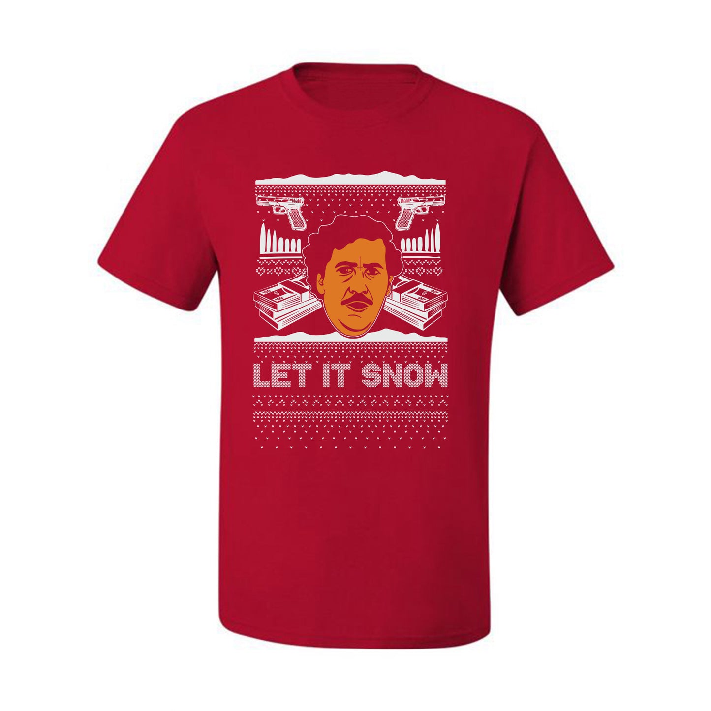 Ugly Christmas  Tshirt Graphic Funny, Let It Snow, Pablo Escobar, Merry Xmas Ugly Christmas Tshirt Men's Graphic T-Shirt Ugly Christmas  Men's T-Shirt