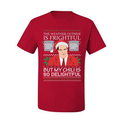 Ugly Christmas  Tshirt Graphic Kevin's Famous Chili is So Delightful, Wild Bobby  Ugly Christmas Tshirt Men's Graphic T-Shirt Ugly Christmas  Men's T-Shirt