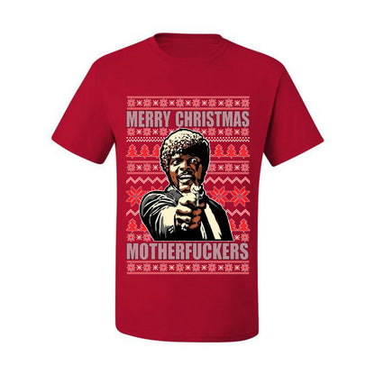 Ugly Xmas Tshirt , Merry Christmas Motherfuckers Ugly Christmas Tshirt Men's Graphic T-Shirt Ugly Christmas  Men's T-Shirt