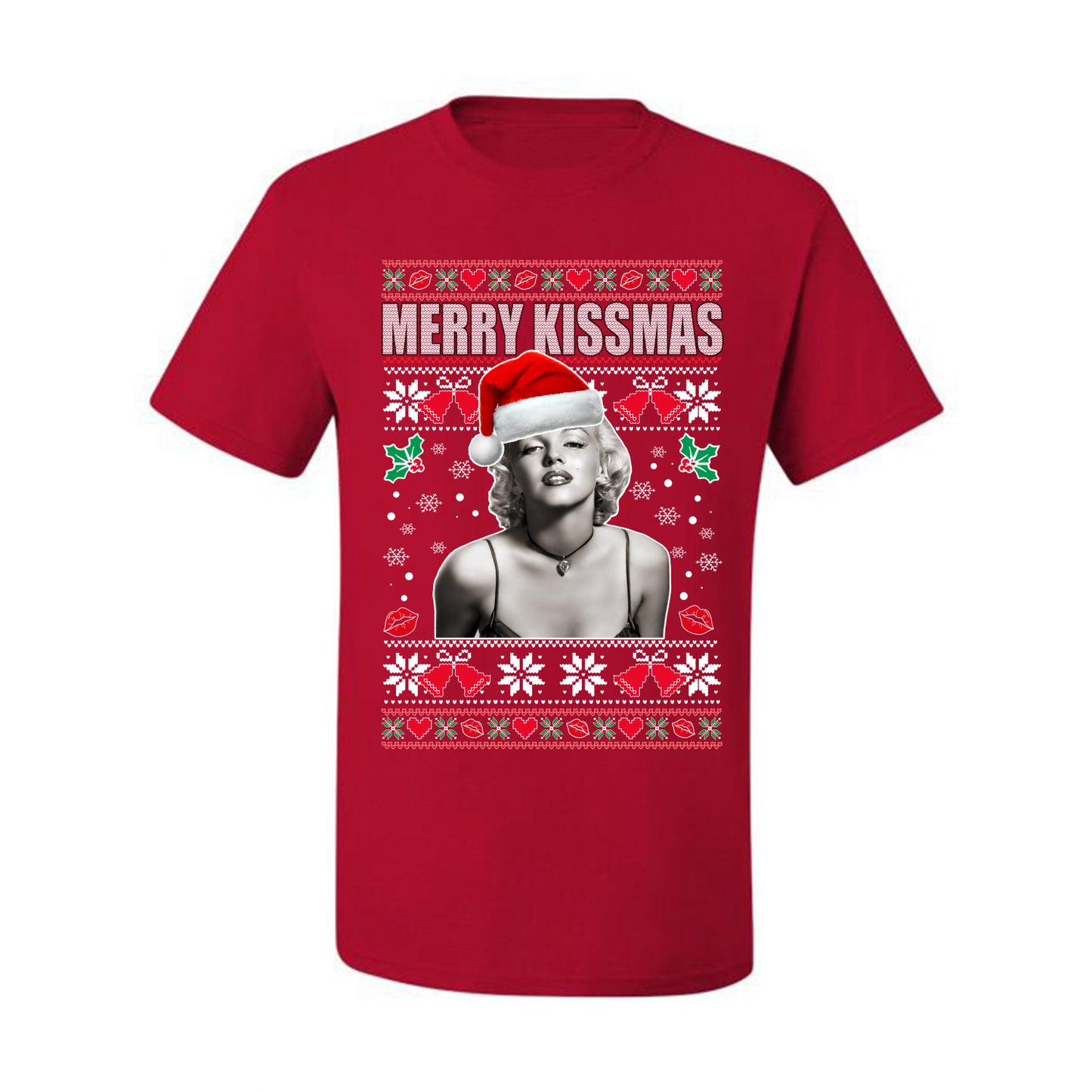 Merry Kissmas Marilyn Monroe, Christmas Gifts, Funny Xmas Gift Idea, Ugly Christmas Sweater Men's T-Shirt