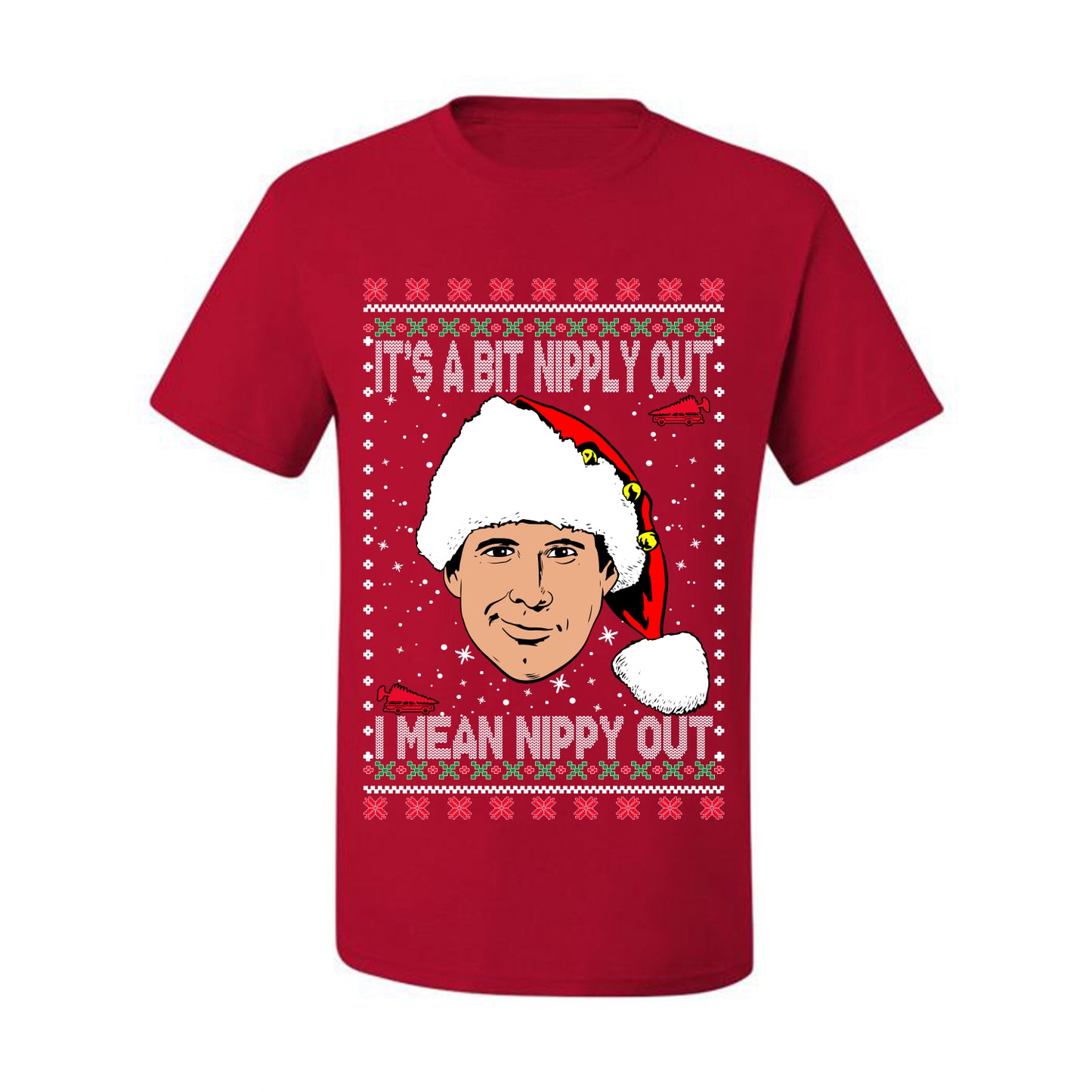 Clark G It's A Bit Nipply Out, Christmas Gifts, Funny Xmas Gift Idea, Ugly Christmas Sweater Men's T-Shirt
