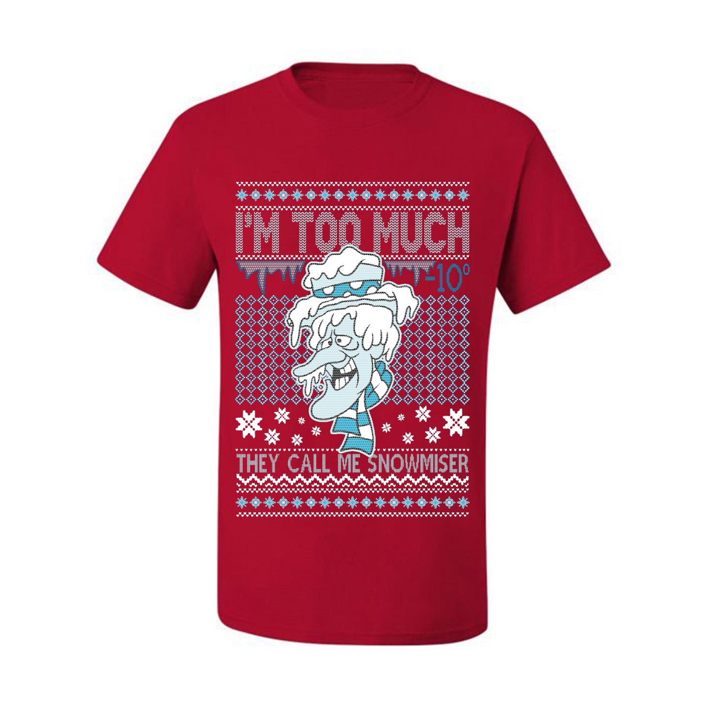 Ugly Xmas Holiday T-shirt Muscle Tank Jersey, They Call Me Snowmeiser I'm Too Much, Wild Bobby Ugly Christmas T-shirt  Ugly Christmas  Men's T-Shirt