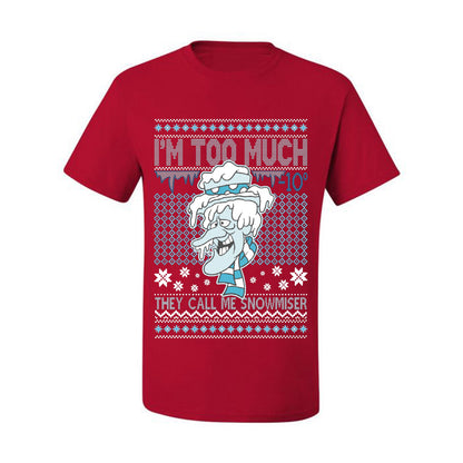 Ugly Xmas Holiday T-shirt Muscle Tank Jersey, They Call Me Snowmeiser I'm Too Much, Wild Bobby Ugly Christmas T-shirt  Ugly Christmas  Men's T-Shirt