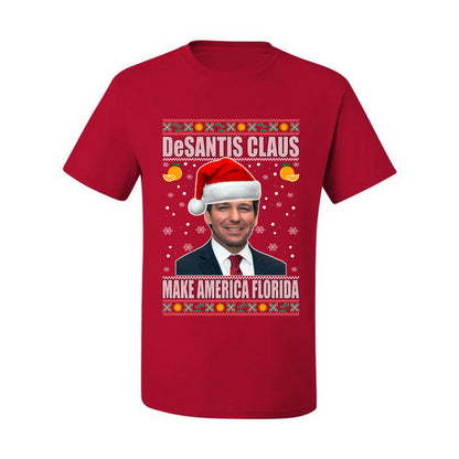 Men's Ugly Christmas T-Shirt, Desantis Claus Ugly Christmas Tshirt Men's Graphic T-Shirt Ugly Christmas  Men's T-Shirt