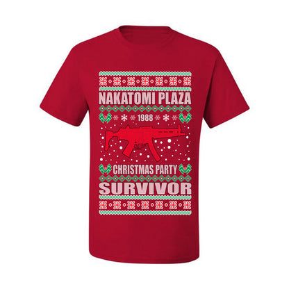 Men's Ugly  Shirt for Christmas Nakatomi Plaza Christmas Party Survivor Ugly Christmas T-shirt  Ugly Christmas  Men's T-Shirt