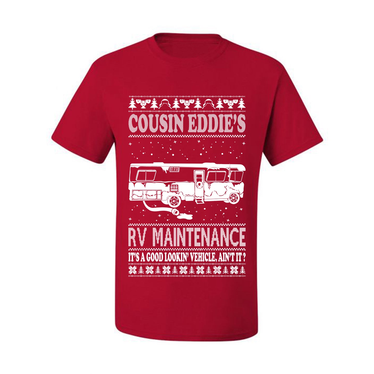 Men's Ugly Holiday Xmas T-shirt  Shirt Cousin Eddie's RV Maintenance Family Vacation Ugly Christmas T-shirt  Ugly Christmas  Men's T-Shirt