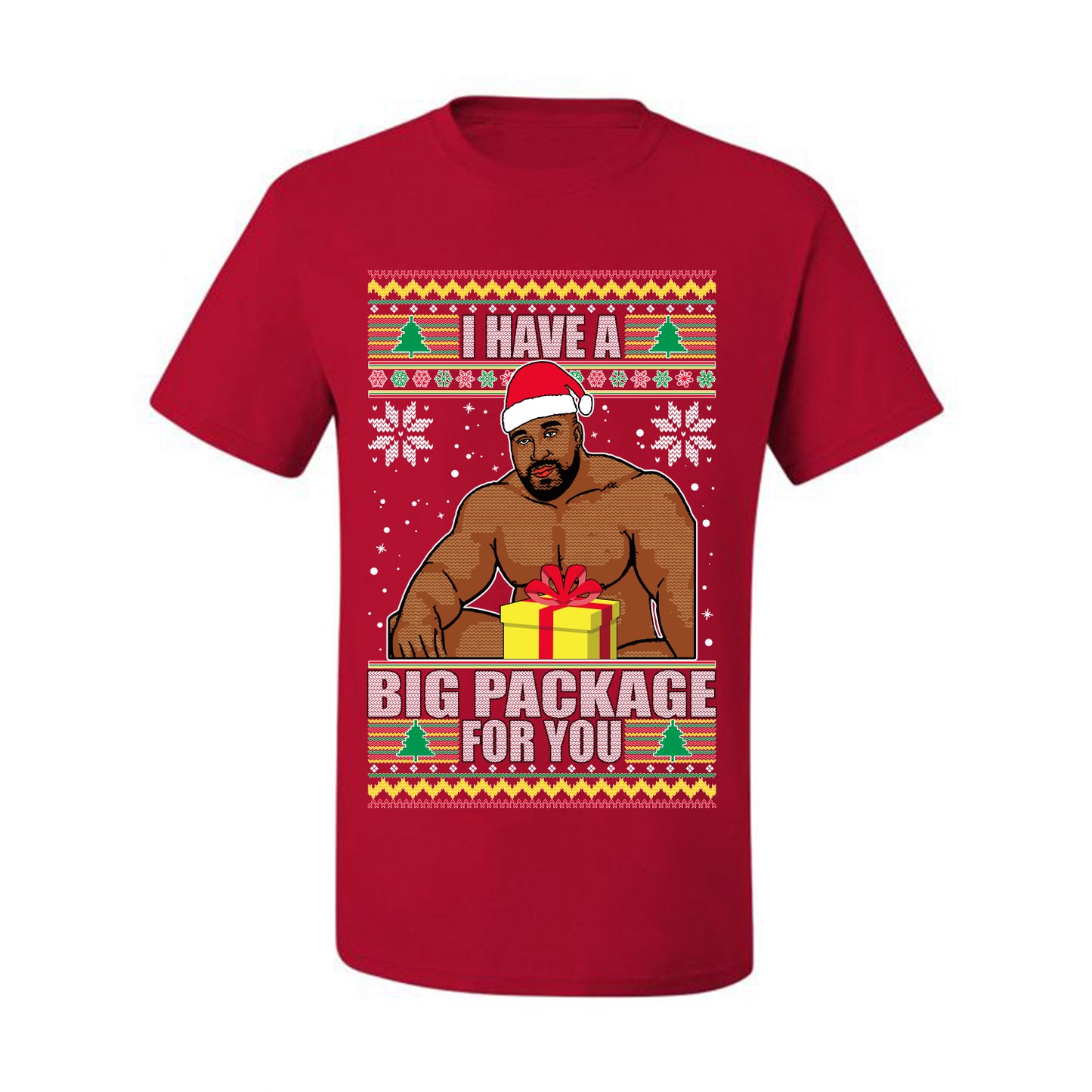 Graphic Meme Ugly Christmas  T-shirt  "I Have A Big Package" Ugly Christmas T-shirt  Ugly Christmas  Men's T-Shirt