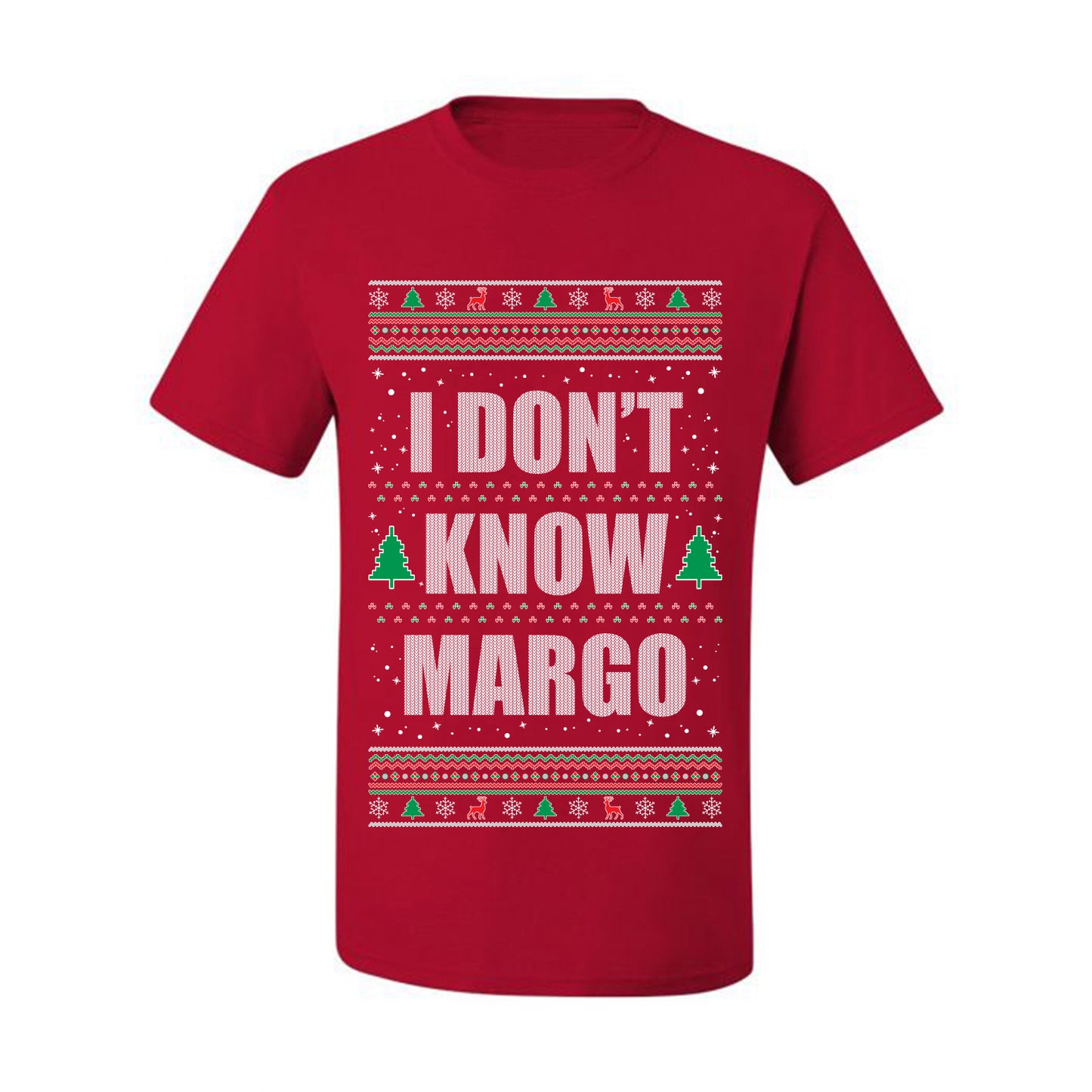 Ugly Christmas Tshirt  , "I Don't Know Margo", Wild Bobby Ugly Christmas Tshirt Men's Graphic T-Shirt Ugly Christmas  Men's T-Shirt