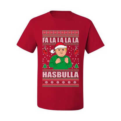 Men's Ugly Xmas  Shirt Tshirt, FA la la la la HASBULla Ugly Christmas Tshirt Men's Graphic T-Shirt Ugly Christmas  Men's T-Shirt