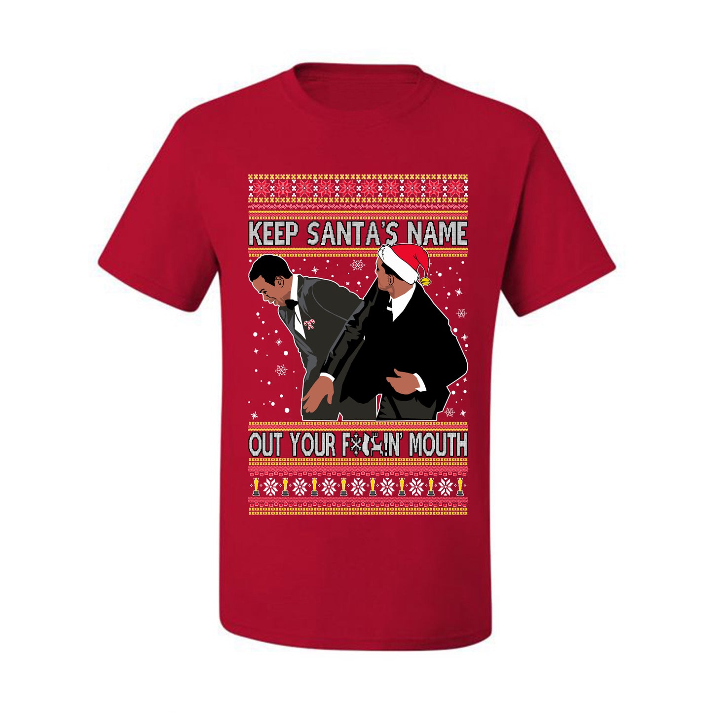 Ugly Christmas Holiday  T-shirt Don’t Say Santa's Name Ugly Christmas T-shirt  Ugly Christmas  Men's T-Shirt