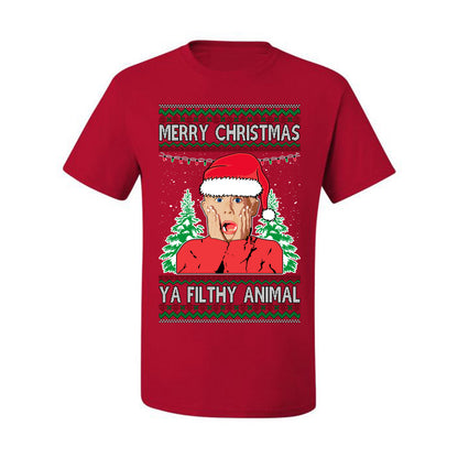Filthy Animal Christmas Sweatshirt Kevin Movie Christmas Sweater, Ugly Christmas Sweater Unisex Crewneck Sweatshirt Ugly Christmas Sweater Men's T-Shirt