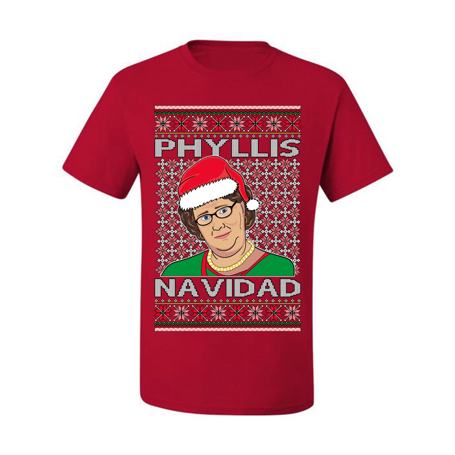 Graphic Ugly Holiday Office  Phyllis Navidad  Ugly Christmas T-shirt  Ugly Christmas  Men's T-Shirt
