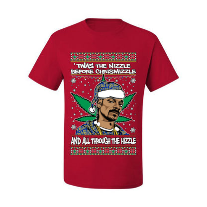 Ugly  Christmas T-shirt "'Twas The Nizzle Before Chrismizzle"  Snoop Xmas Ugly Christmas T-shirt  Ugly Christmas  Men's T-Shirt
