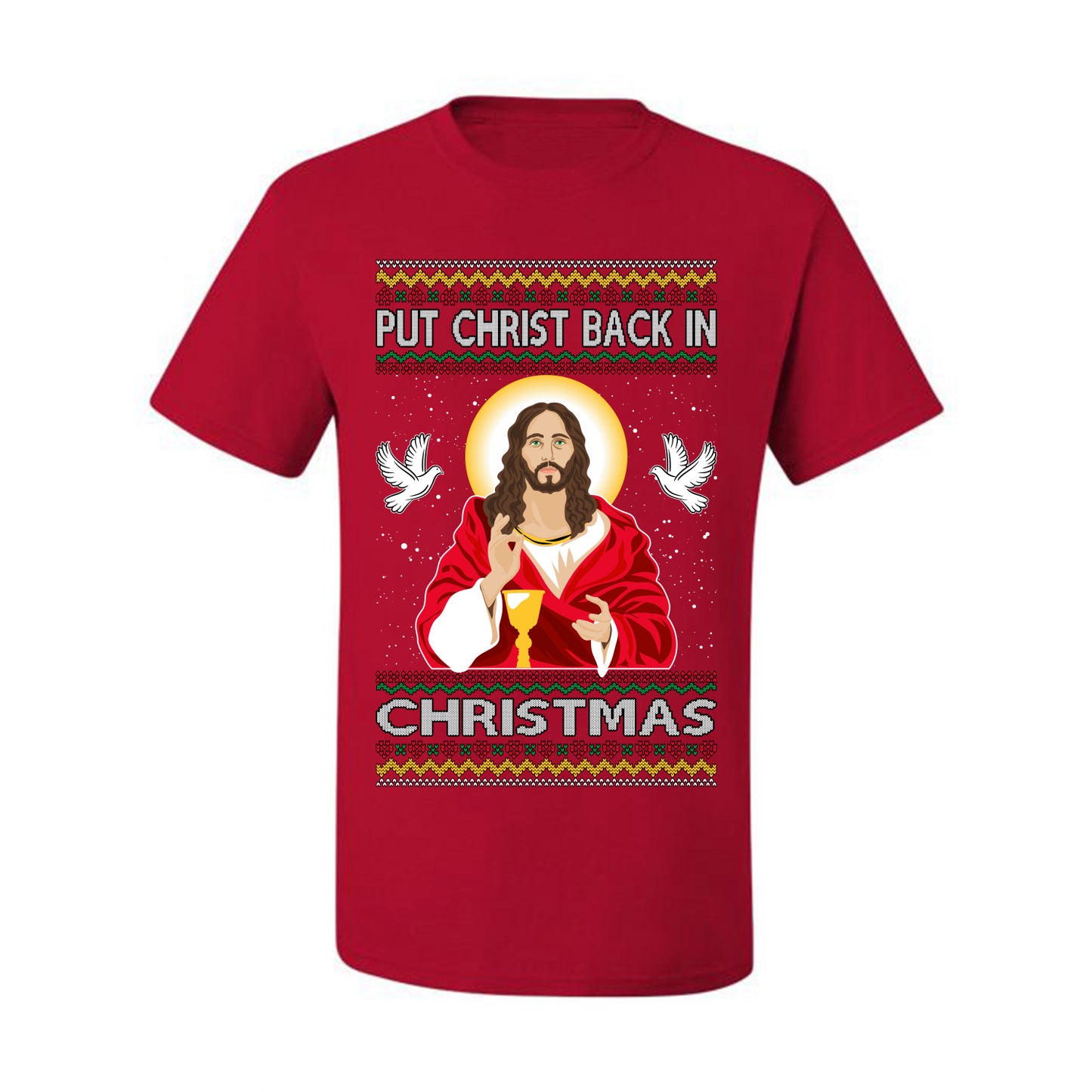 Put Christ Back In Christmas , Merry Christmas Tee, Ugly Christmas,  Sweater Men's T-Shirt