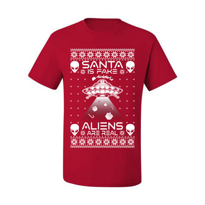 Santa Is Fake Aliens Are Real ,Christmas Gifts, Funny Xmas Gift Idea, Ugly Christmas Sweater Men's T-Shirt