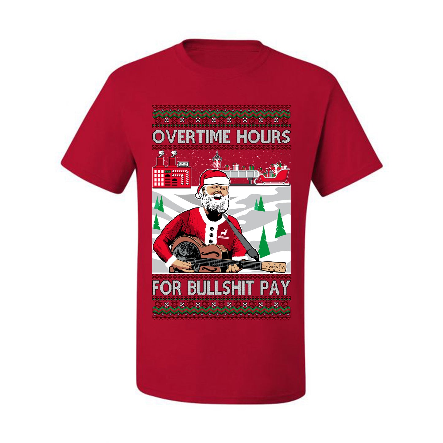 Overtime Hours Rich Men North of Richmond, Christmas Gifts, Funny Xmas Gift Idea, Ugly Christmas Sweater Men's T-Shirt