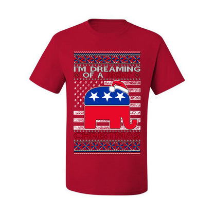 I'm Dreaming Of A Right Christmas GOP, Christmas Gifts, Funny Xmas Gift Idea, Ugly Christmas Sweater Men's T-Shirt