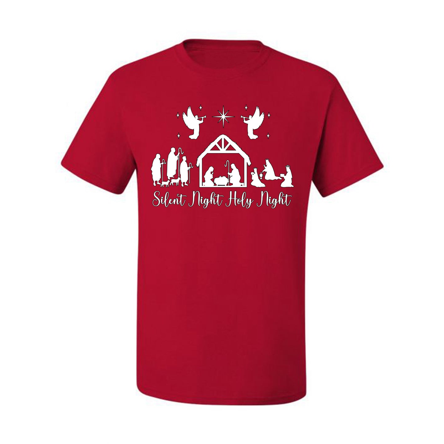 Silent Night Holy Night Religious Jesus Ugly Christmas Sweater, Christmas Gifts, Funny Xmas Gift Idea, Men's T-Shirt
