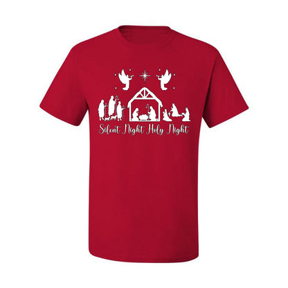 Silent Night Holy Night Religious Jesus Ugly Christmas Sweater, Christmas Gifts, Funny Xmas Gift Idea, Men's T-Shirt