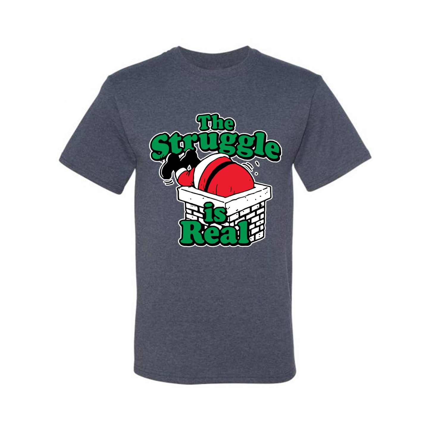 Women's Ugly Christmas Tshirt  Scoop Top, "The Struggle is Real" Ugly Christmas Tshirt Men's Graphic T-Shirt Ugly Christmas  Men's T-Shirt
