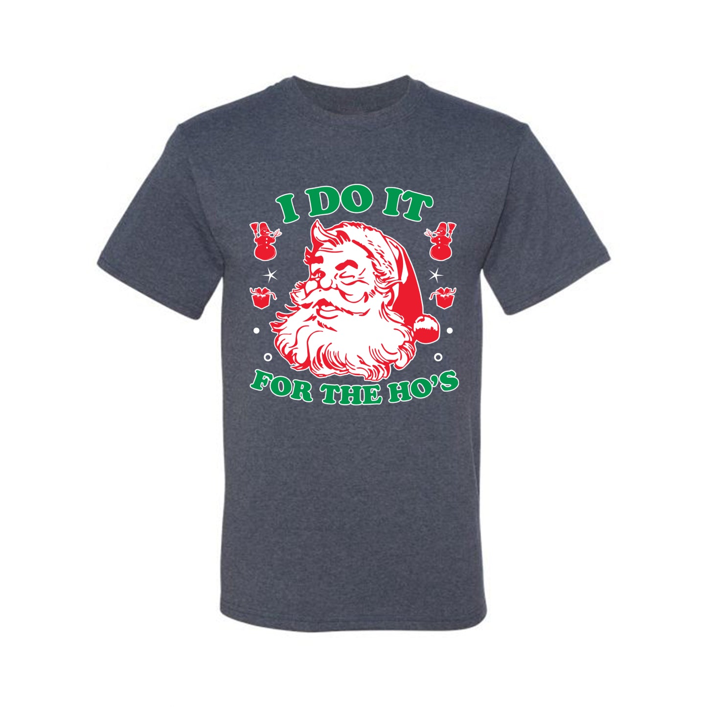 Men's Ugly T-shirt for Christmas  Shirt "I Do it for the Hos" Ugly Christmas T-shirt  Ugly Christmas  Men's T-Shirt
