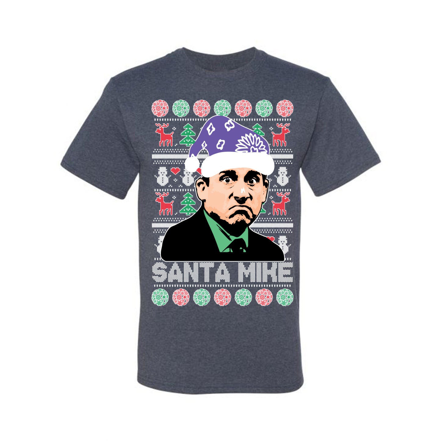 The Office Santa Mike Michael Scott Graphic  Ugly Xmas  T-shirt Ugly Christmas T-shirt  Ugly Christmas  Men's T-Shirt