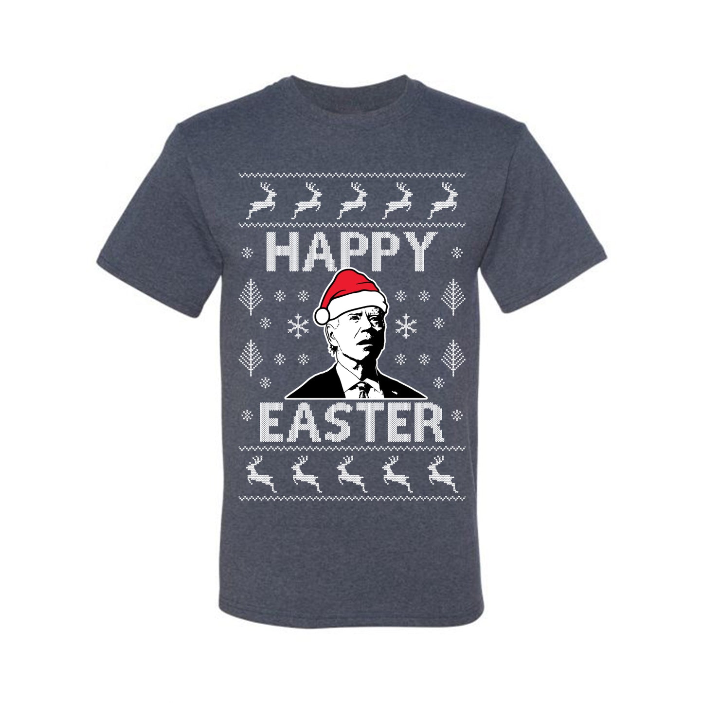 Ugly Xmas Tshirt , Biden Happy Easter Ugly Christmas Tshirt Men's Graphic T-Shirt Ugly Christmas  Men's T-Shirt