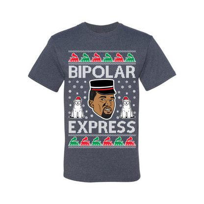Funny Ugly Xmas Holiday T-shirt  Bipolar Express Ye Bipolar Express Ye Premium  Ugly Christmas T-shirt  Ugly Christmas  Men's T-Shirt