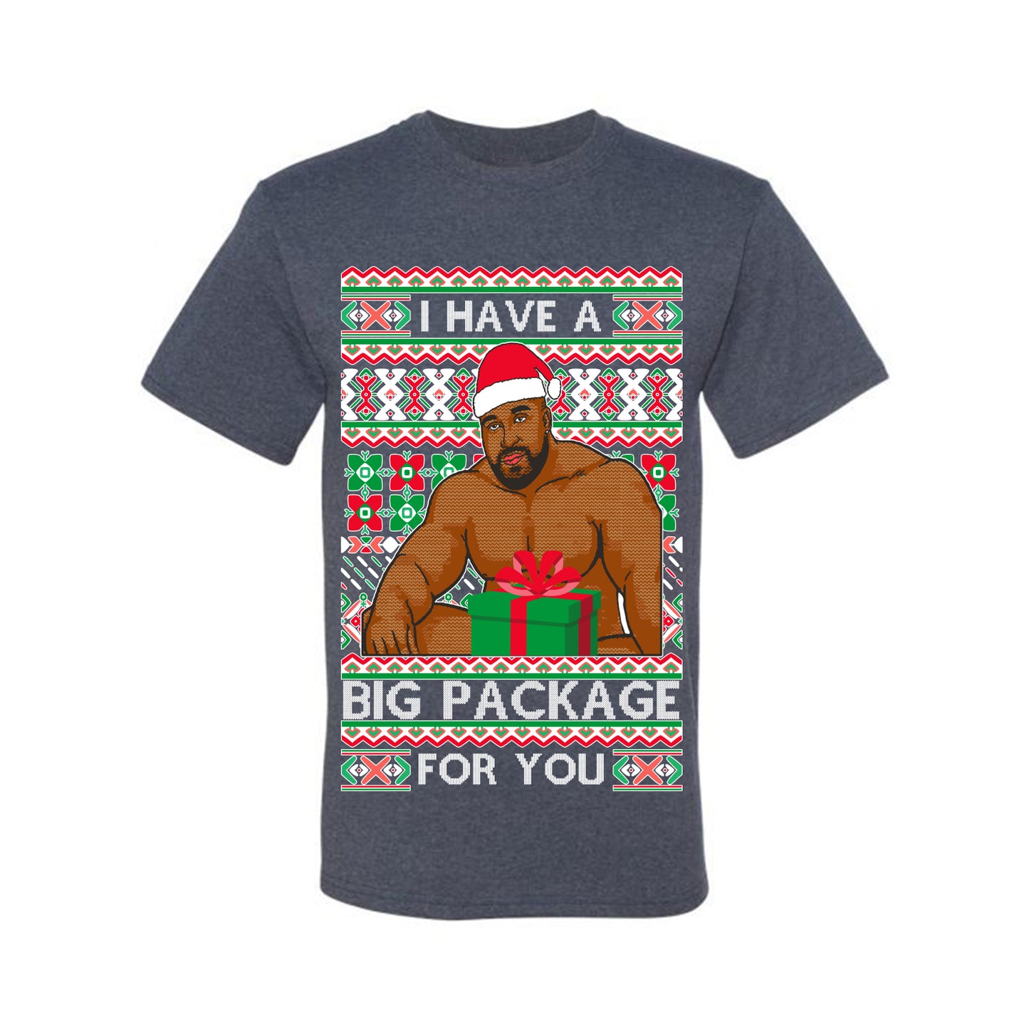 Meme Christmas Ugly T-shirt Barry Wood I have a Big Package Ugly Christmas T-shirt  Ugly Christmas  Men's T-Shirt